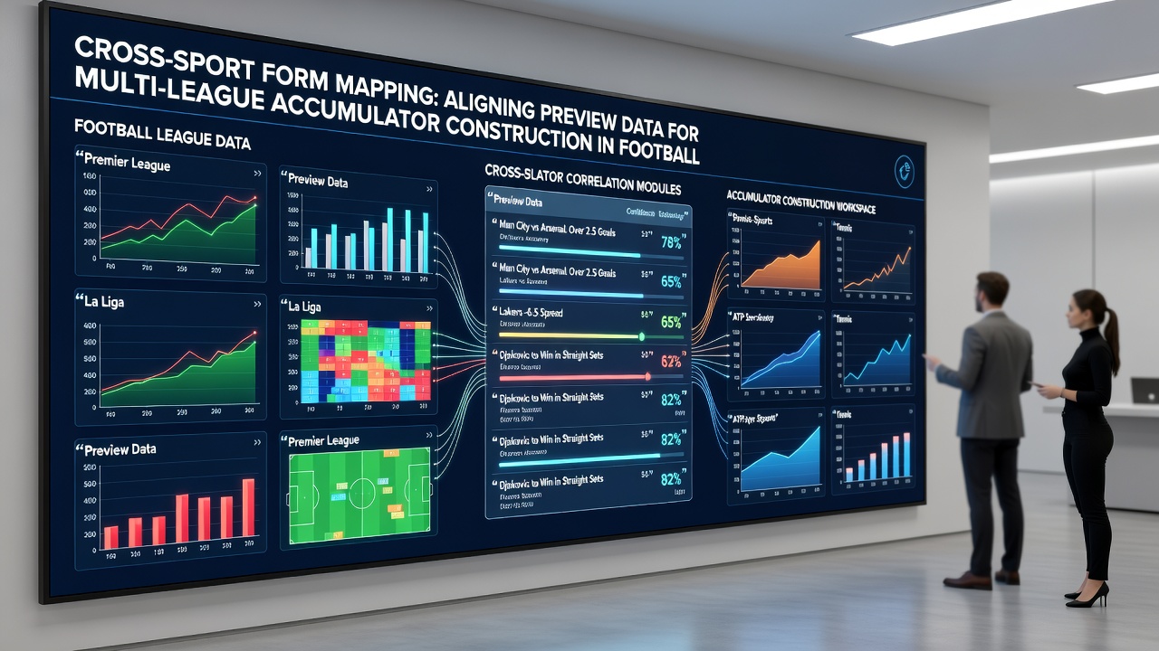 Sample accumulator construction workflow linking standardized metrics from football, tennis, and racing previews