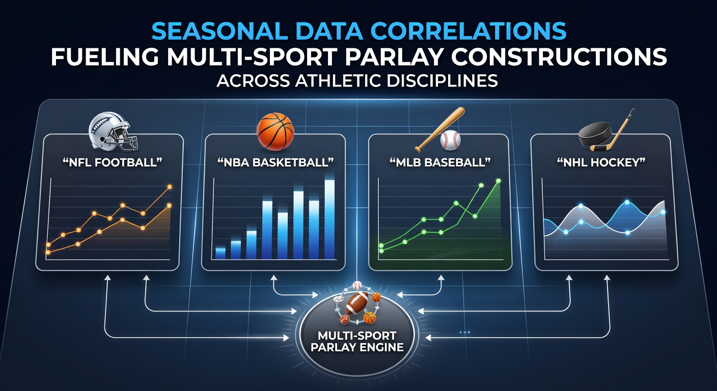 Visual representation of seasonal data trends across soccer, tennis, horse racing, and basketball influencing multi-sport accumulator strategies