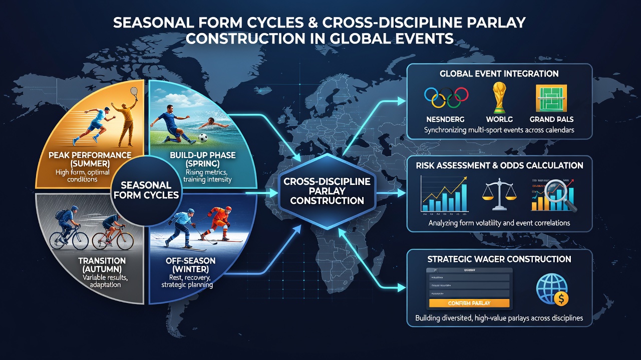 Cross-discipline parlay examples showing seasonal form impacts on soccer, tennis, and racing selections